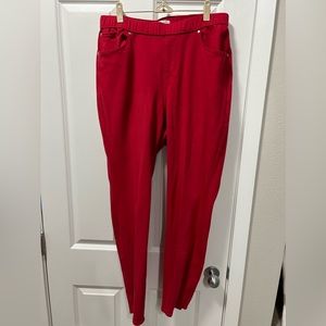 Catherines red knit jeans